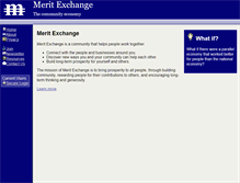 Tablet Screenshot of meritexchange.com